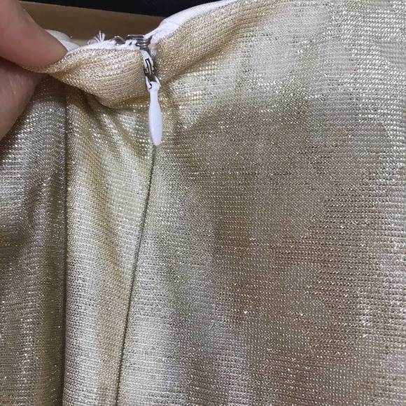 Vintage Scott McClintock‎ Dress Womens 6 Gold Shimmer Formal Maxi Lined - Picture 10 of 10